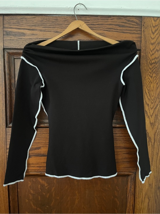 Eliza Faulkner Tops - NWT “Eliza Faulkner” Heidi Black & White Off Shoulder Top